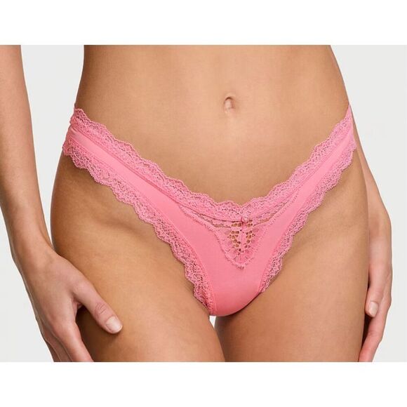 SPRING/SUMMER 2025 DREAM ANGELS Lace-Trim Brazilian Panty-Size Medium-NWT - Picture 1 of 8